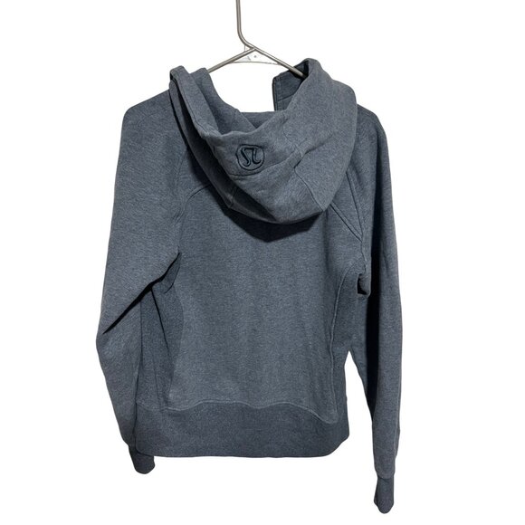 Lululemon Womens Full-Zip Hoodie Size 12 Sweatshirt Cotton Blend With Logo Detai - Picture 2 of 6
